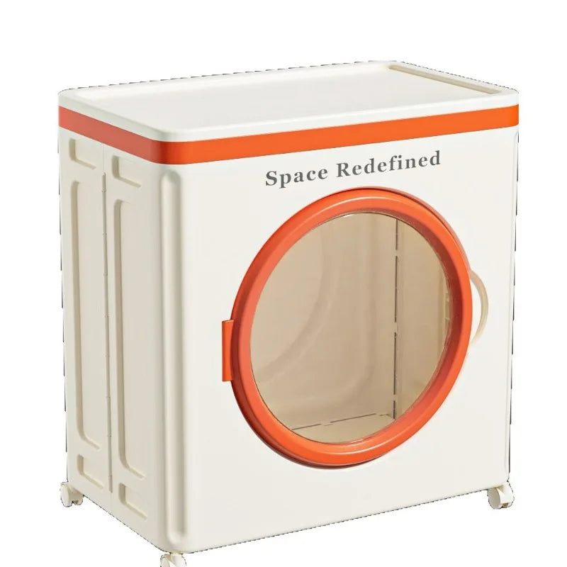 Extra Large Foldable Storage Box with Wheels & Clamshell Lid Foldable Storage Box PLUSH