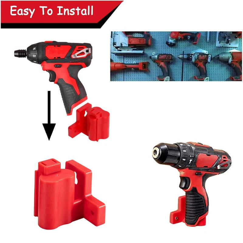 Milwaukee 12V Tool Wall Mount Holder Rack 4pcs | ZUIDID Tool Storage Rack PLUSH