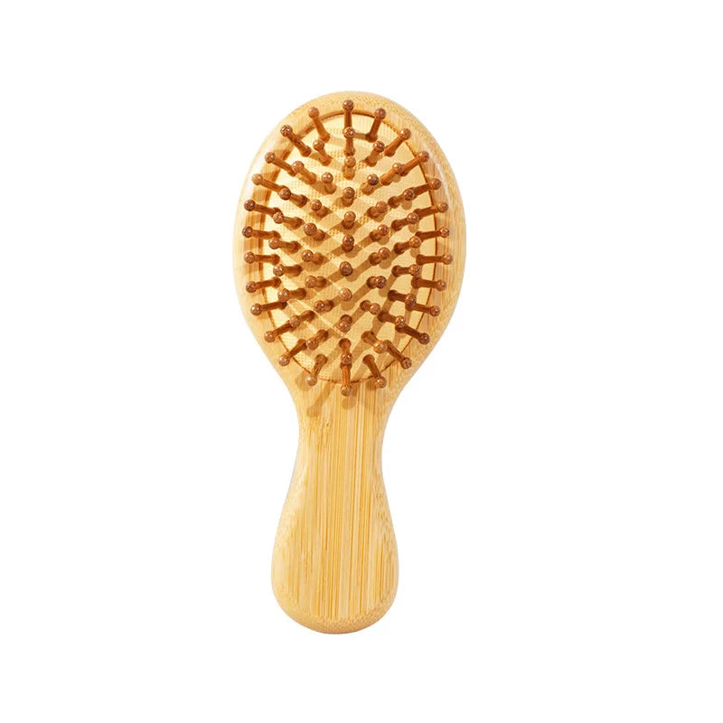 Bamboo Mini Air Cushion Hair Brush – Anti-Static Comb Air Cushion Hair Brush PLUSH Bristle