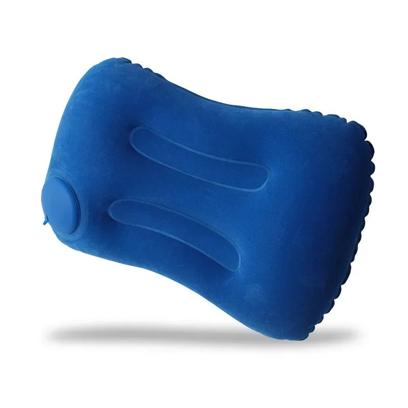 Inflatable Travel Pillow – Camping, Neck & Lumbar Support Inflatable Travel Pillow PLUSH blue