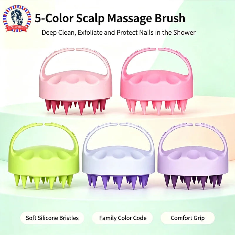 Silicone Scalp Massage Brush – Shampoo Scrubber Exfoliator Scalp Massage Brush PLUSH