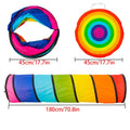 Kids Colorful Crawl Tunnel – Breathable Mesh Indoor Outdoor Play Kids Play Tunnel PLUSH Tunnel and handbag One-size