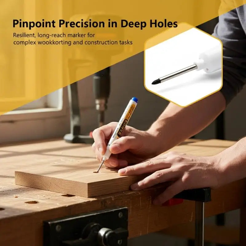 Deep Hole Marker Pens – Waterproof Long Nib Construction Pen Deep Hole Marker PLUSH