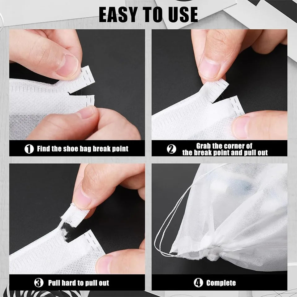 Non-Woven Drawstring Shoe Bags – Dustproof Storage Pouches Shoe Storage Bags PLUSH
