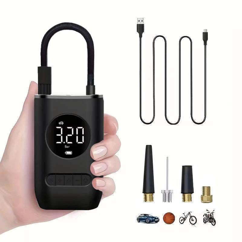 Wireless Portable Tire Inflator Air Compressor – Car & Bike Tire Inflator Pump PLUSH