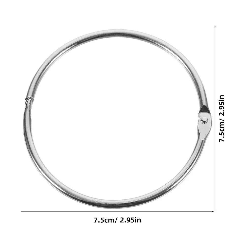 12pcs Iron Binder Rings – Loose Leaf Rings for DIY Notebooks Binder Rings PLUSH