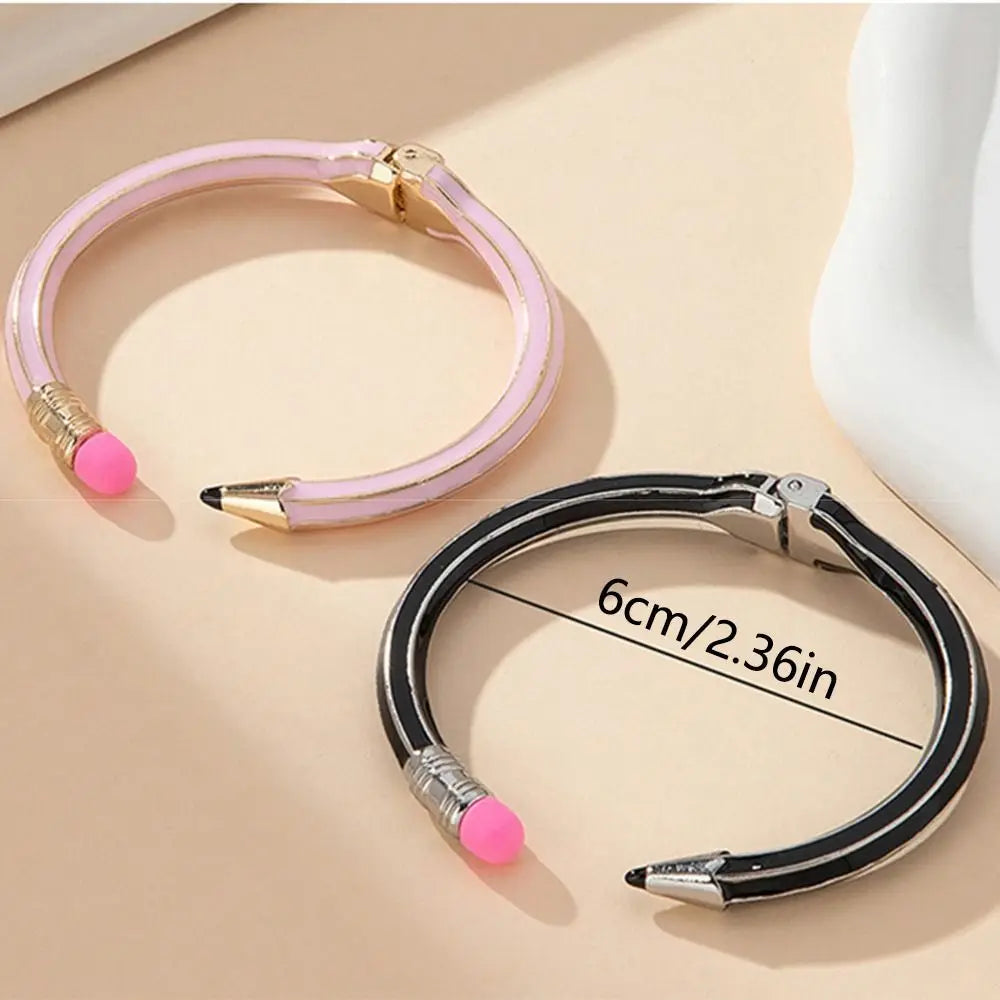 Pencil Shaped Colorful Cuff Bangle Bracelet | Fun Gift Novelty Bangle Bracelet PLUSH