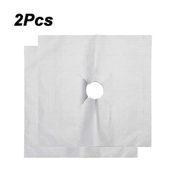 Gas Stove Protection Pads – Reusable, Washable & Heat-Resistant Stove Protector Pad PLUSH Sliver-2PCS