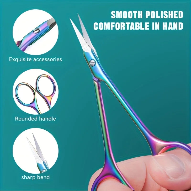 3pcs Stainless Steel Cuticle Scissors Set | Precision Nail Tool Cuticle Scissors Set PLUSH