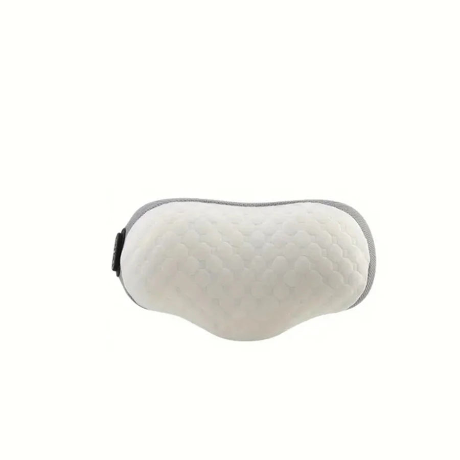 USB Heated Vibration Massage Memory Foam Neck & Waist Pillow Massage Pillow PLUSH WHITE
