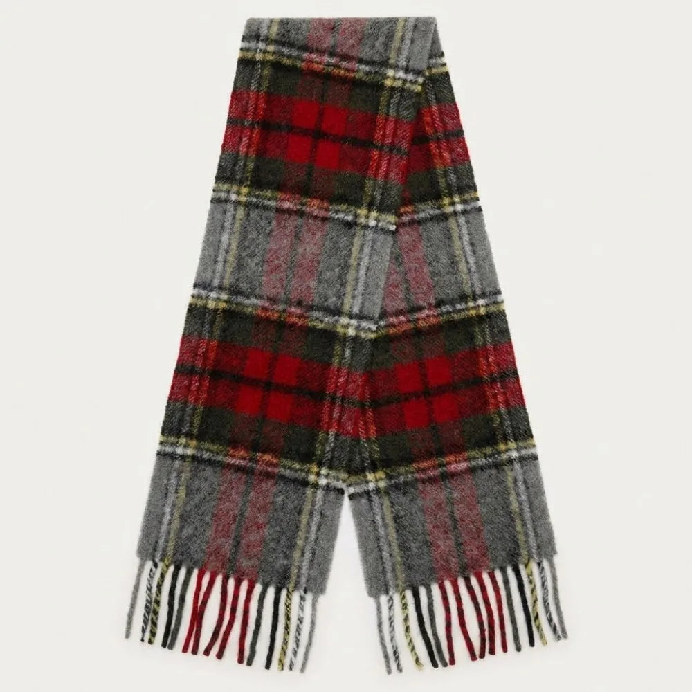 Women's Long Plaid Tassel Scarf – Plush Shawl Wrap All Seasons Scarf & Shawl Wrap PLUSH Style 1
