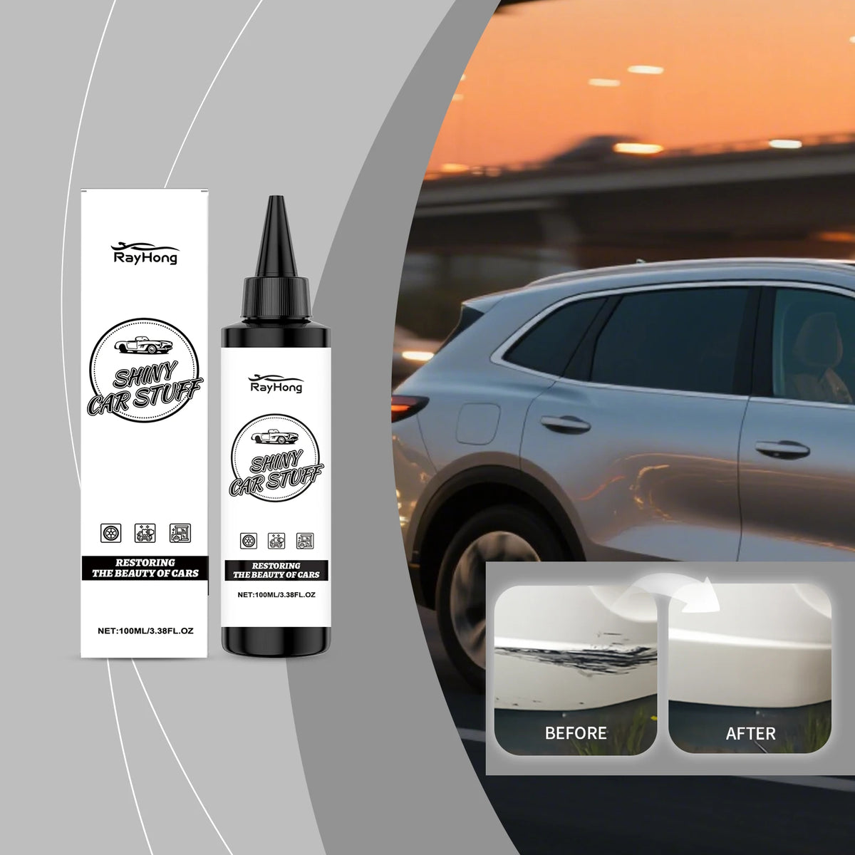 RayHong Nano Car Paint Restorer & Scratch Remover 100ml Car Paint Restorer PLUSH