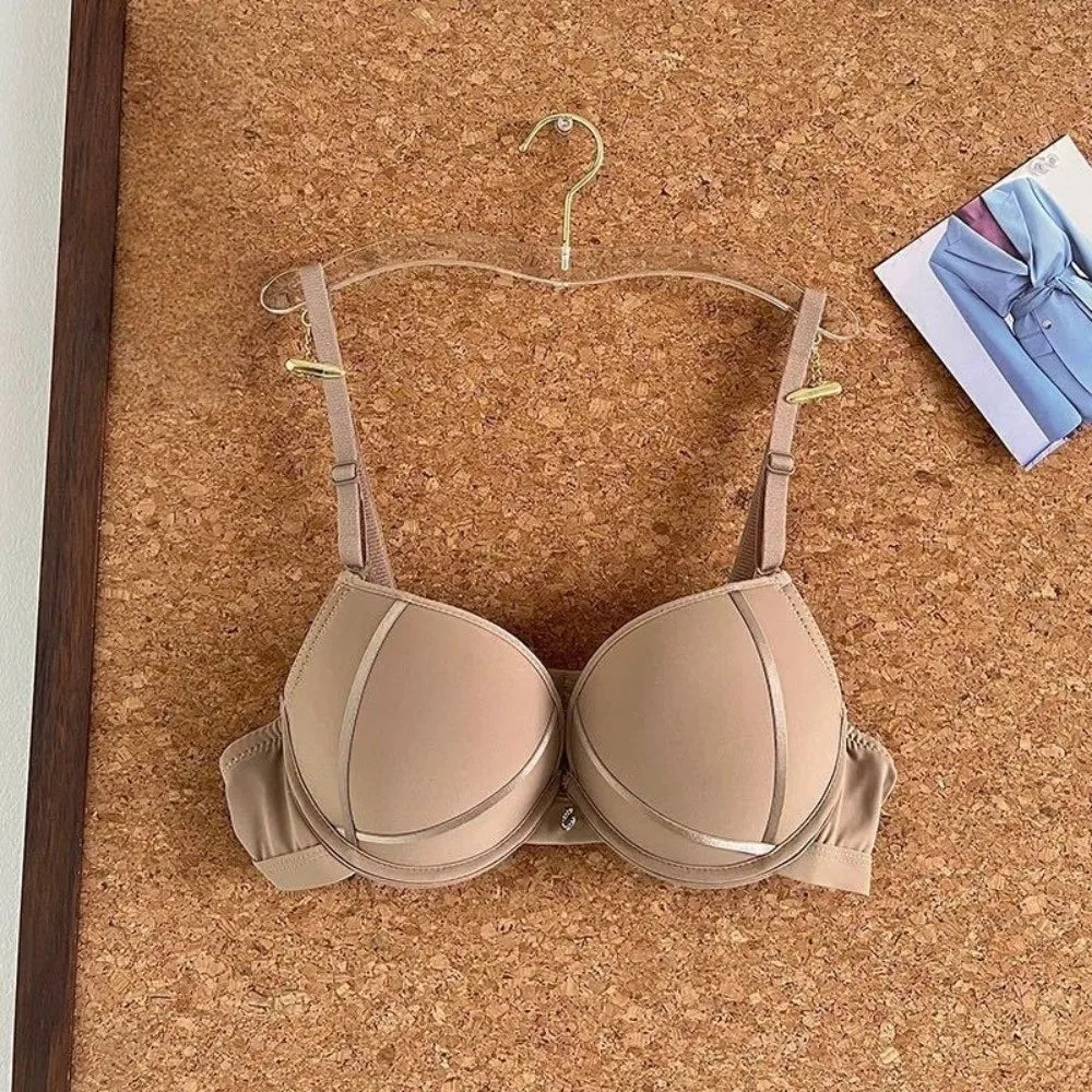 Women's Deep V Push-Up Bra with Crystal Detail – Yoga Women's Push-Up Bra PLUSH