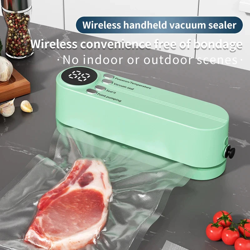 Mini Wireless Rechargeable Vacuum Sealer – Portable Food Sealer Vacuum Sealing Machine PLUSH