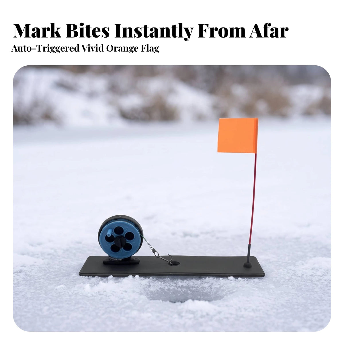 Portable Ice Fishing Rig with High-Visibility Flag Indicator Ice Fishing Rig PLUSH