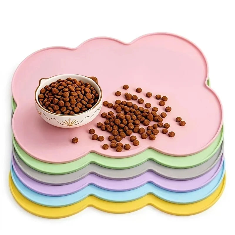 Silicone Pet Feeding Mat for Cats & Dogs – Waterproof Bowl Mat Pet Feeding Mat PLUSH