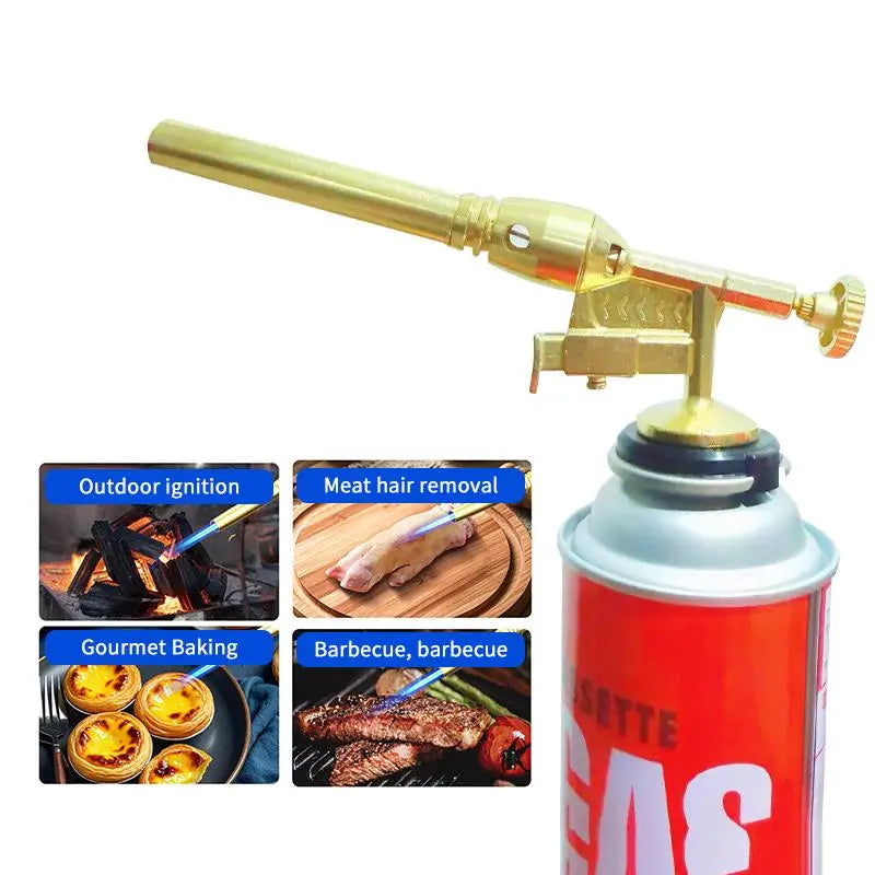 Gas Welding Torch – 1300°C Brass Flame Head for BBQ & Brazing Gas Welding Torch PLUSH