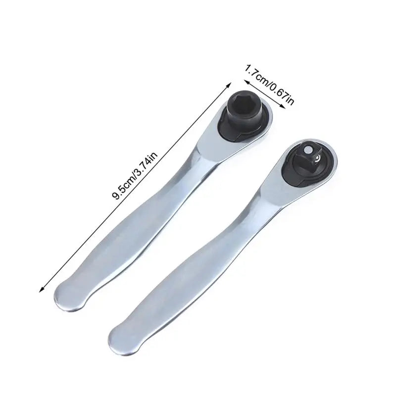 1/4" Drive 72-Tooth Mini Ratchet Wrench | Quick Release Tool Ratchet Wrench PLUSH