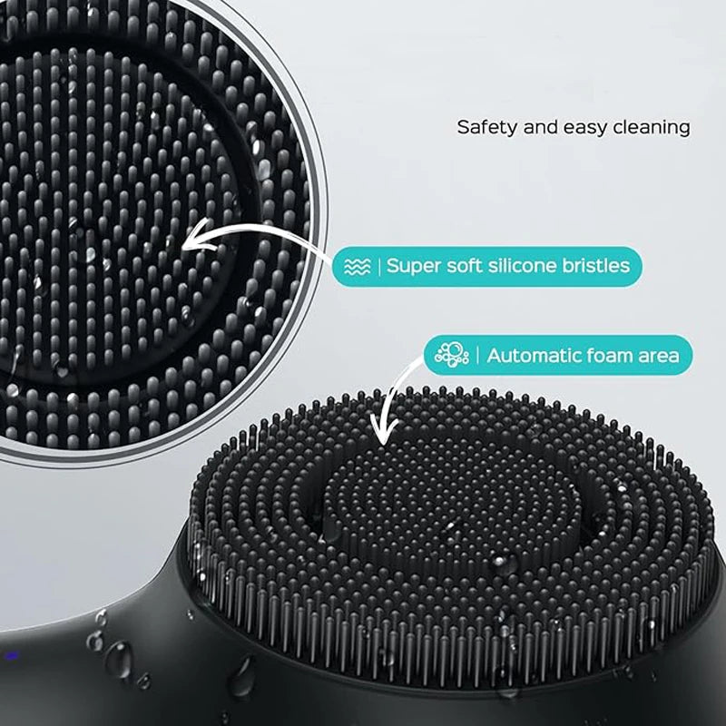 USB Rechargeable Silicone Facial Cleansing Brush | 360° Rotating Facial Cleansing Brush PLUSH