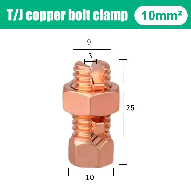 TJ Series Split Copper Bolt Connector – Anti-Corrosion Clamp Copper Bolt Connector PLUSH TJ-10