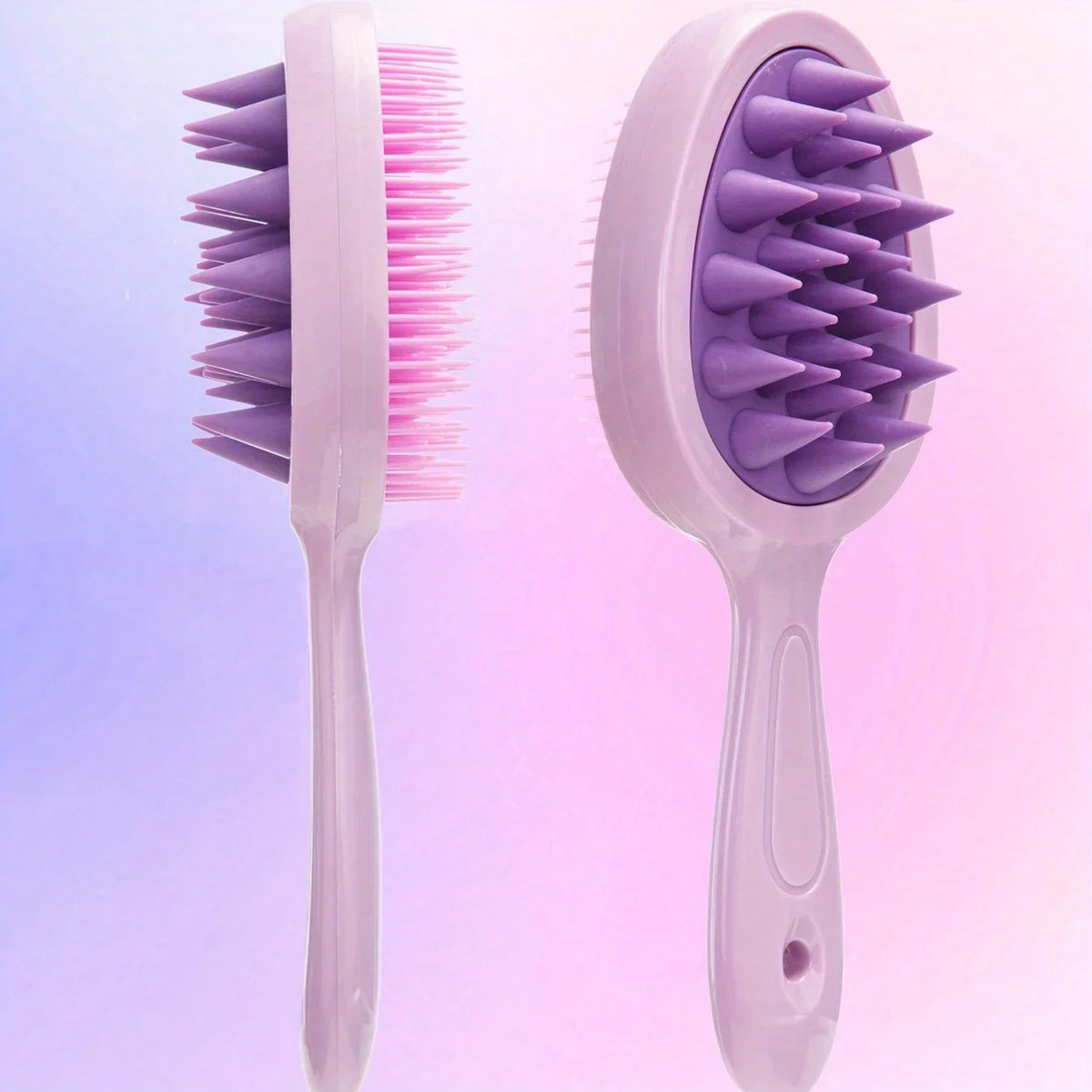 Long Handle Silicone Scalp Massage Shampoo Brush & Comb Scalp Massage Brush PLUSH