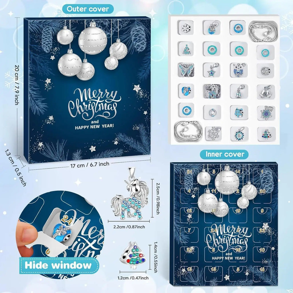 Christmas Advent Calendar 24-Day Bracelet Surprise Gift Set Advent Calendar Gift Set PLUSH