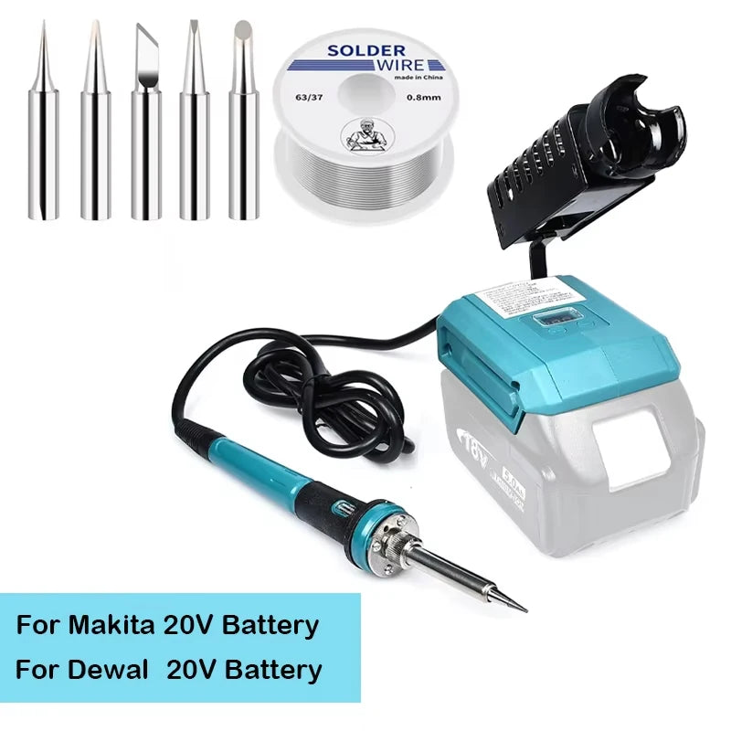 60W Cordless Soldering Iron for Makita DeWalt Milwaukee 18-20V Cordless Soldering Iron PLUSH