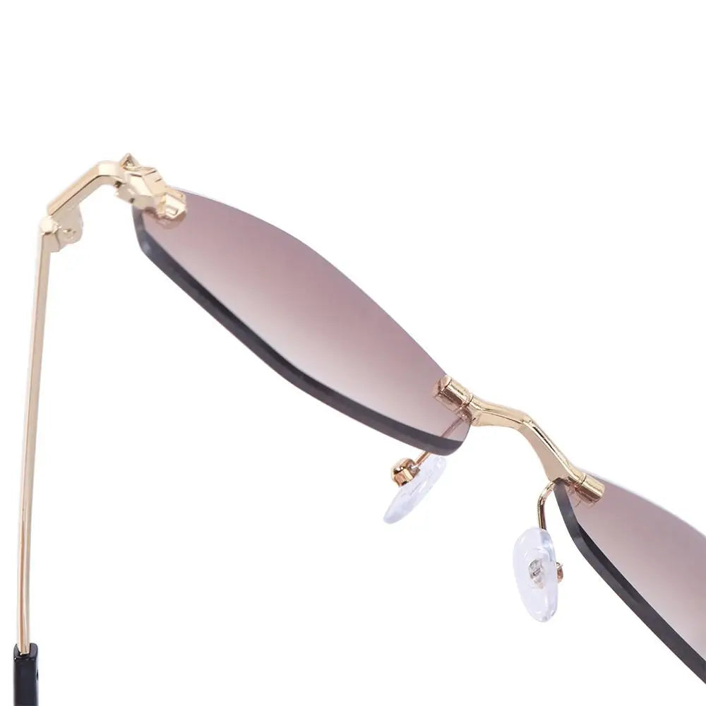 UV400 Frameless Rhombus Sunglasses – Women's Gradient Sport Sport Sunglasses PLUSH