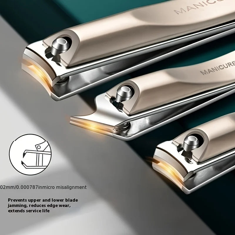 Ouriner 5-Piece Nail Care Set – Clippers, Nano File & Case Nail Care Set PLUSH
