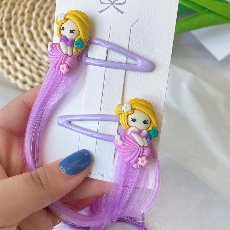 Girls Unicorn Rainbow Bow Hair Clips – 2pcs Princess Barrettes Girls Hair Clips PLUSH