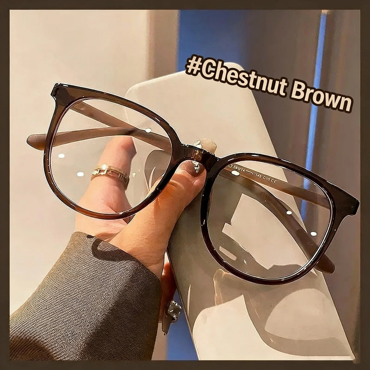 Photochromic Blue Light Glasses Myopia Diopter 0 to -4.0 Photochromic Eyeglasses PLUSH 0 Anti Blue Light brown