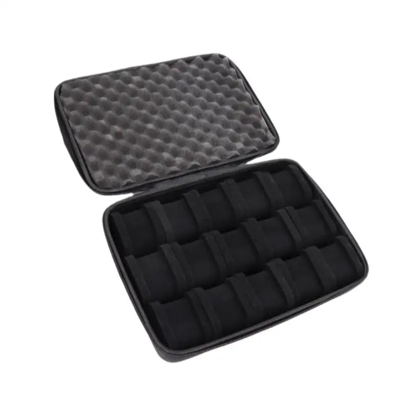 15-Slot Hard Shell Watch Organizer & Portable Travel Case Watch Storage Case PLUSH
