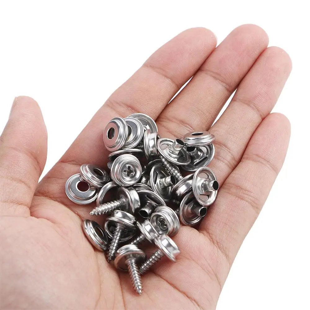 Stainless Steel Snap Fastener Kit 10 Sets – Canvas & Boat Cover Snap Fastener Kit PLUSH