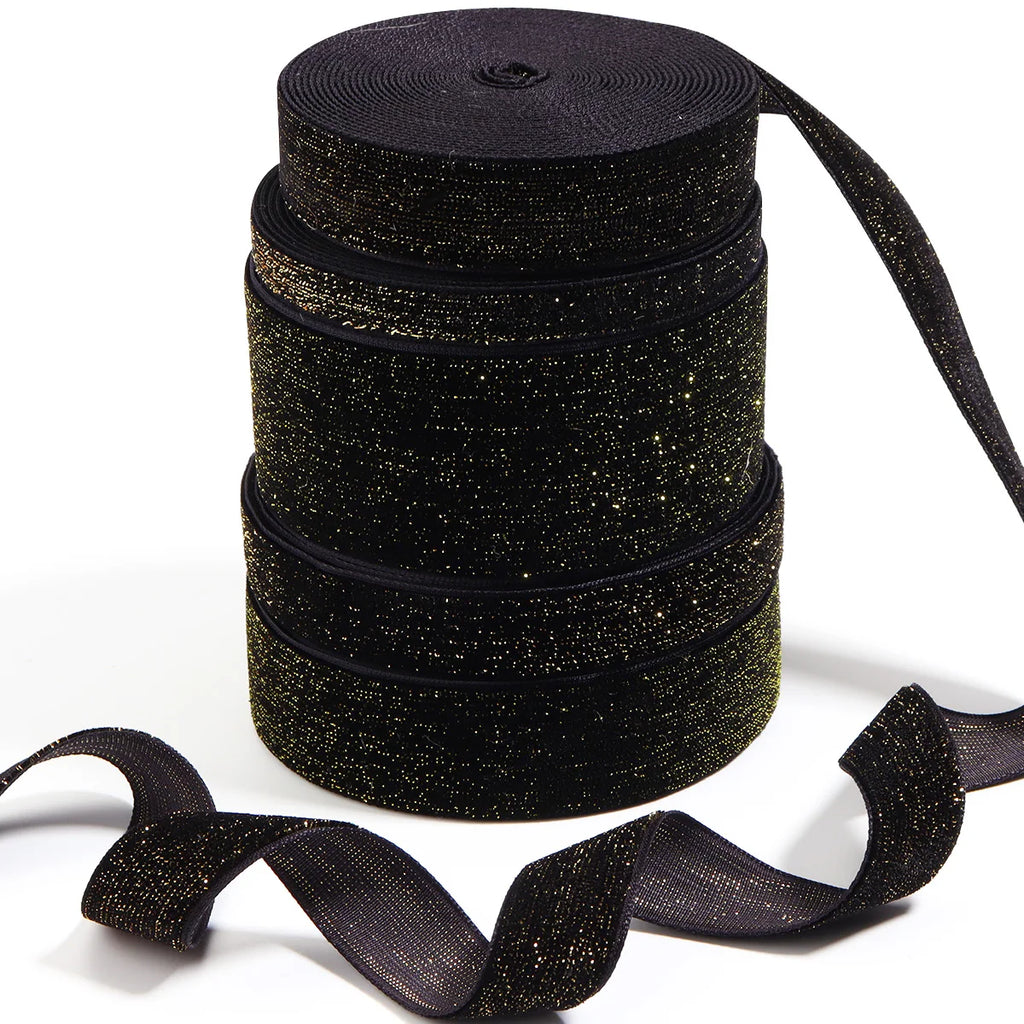 5-Yard Glitter Gold Velvet Ribbon – Gift Wrapping & DIY Decor Craft Ribbon PLUSH