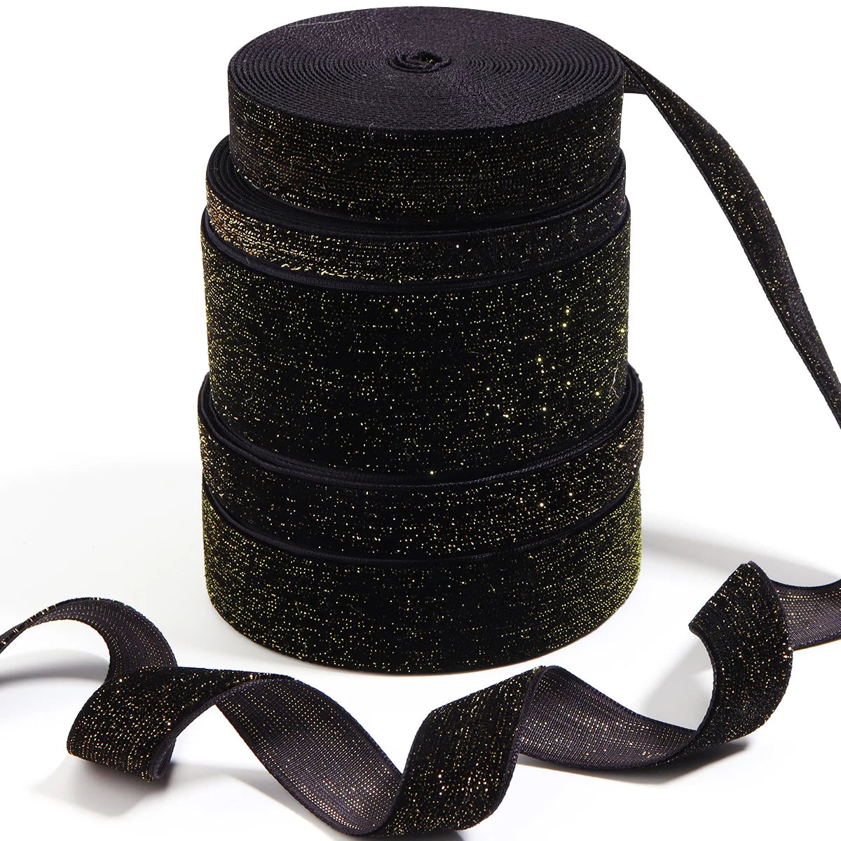5-Yard Glitter Gold Velvet Ribbon – Gift Wrapping & DIY Decor Craft Ribbon PLUSH