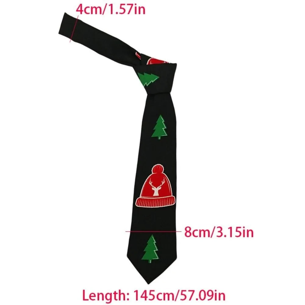 Men's Christmas Novelty Necktie – Santa, Snowflakes & Xmas Novelty Necktie PLUSH