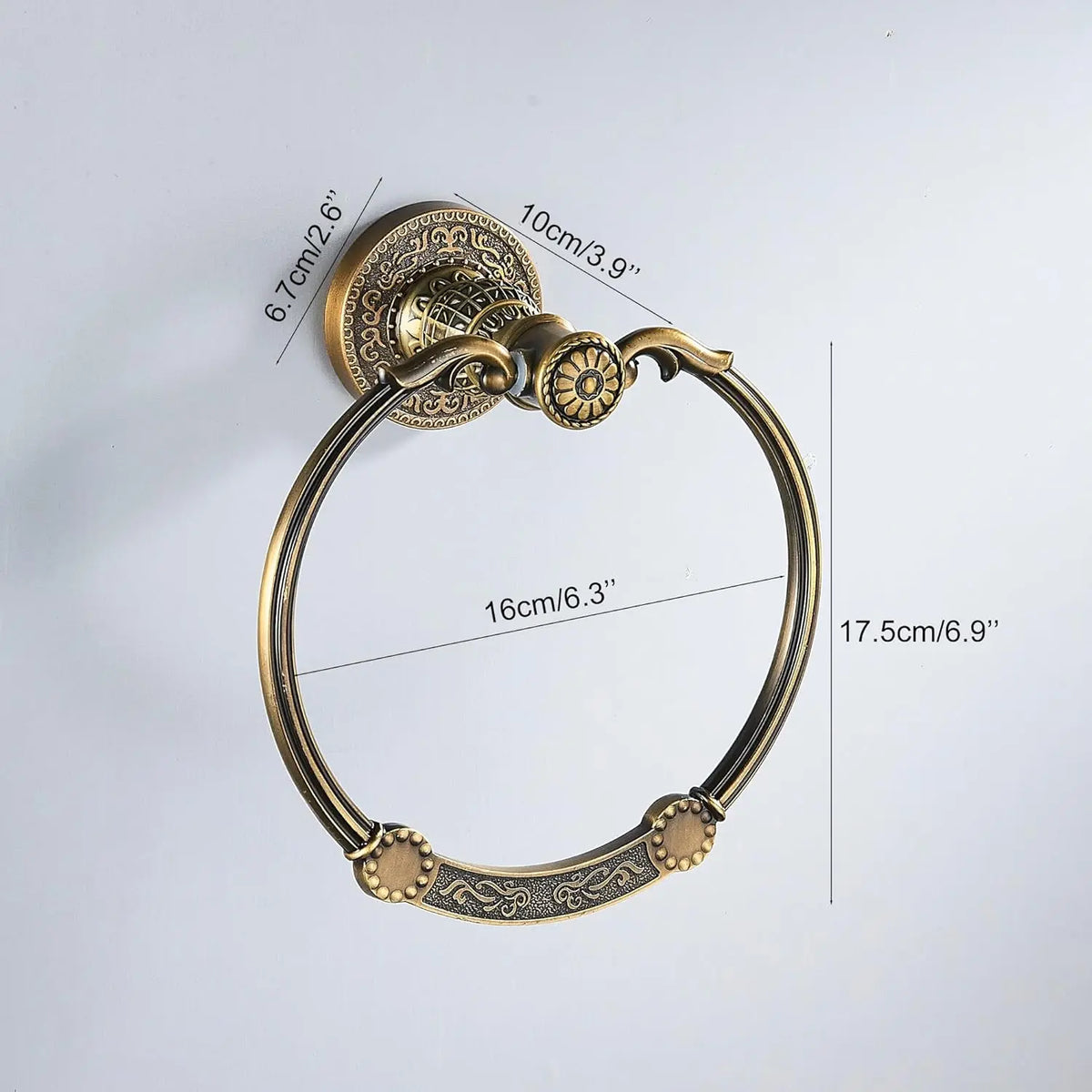 Wall Mounted Towel Ring – Black, Antique Bronze & Gold Bathroom Towel Ring PLUSH