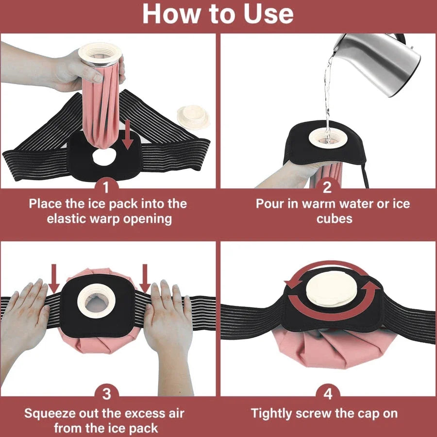 Reusable Ice Bag Set 3 Sizes – Hot & Cold Therapy Pack Ice & Heat Pack PLUSH