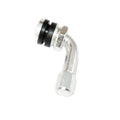 90° CNC Aluminum Motorcycle Tire Valve Stems – 2pcs Motorcycle Valve Stems PLUSH silver