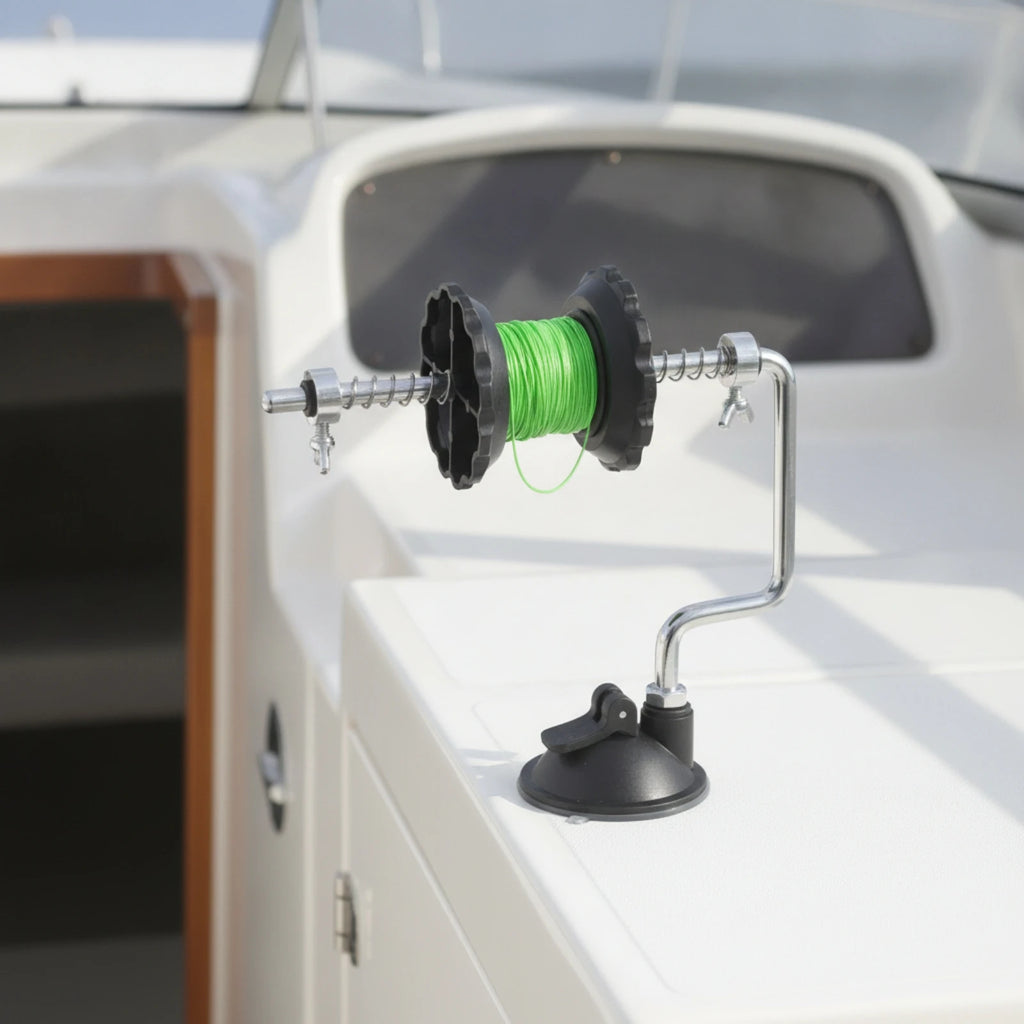 Fishing Line Winder with Suction Cup | Aluminum Spooler Fishing Line Spooler PLUSH