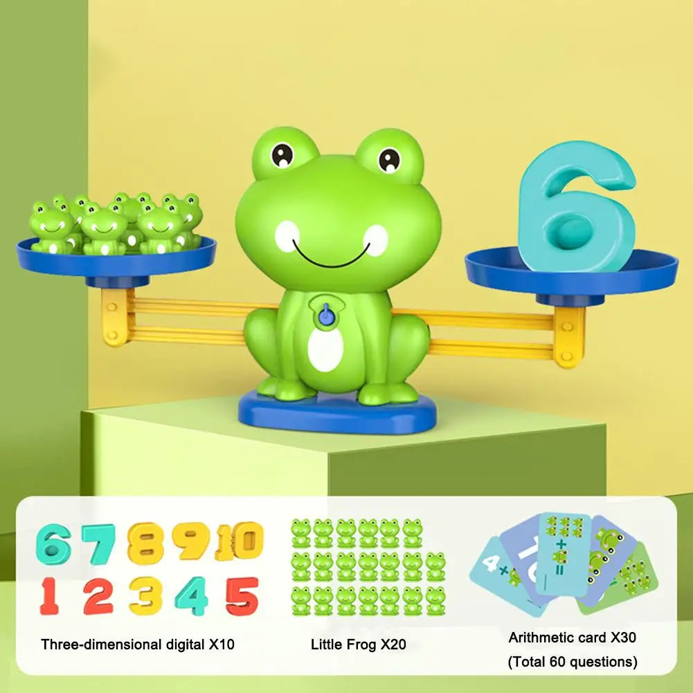 Frog Balance Scale Math Toy – Kids Addition & Subtraction Game Educational Math Toy PLUSH