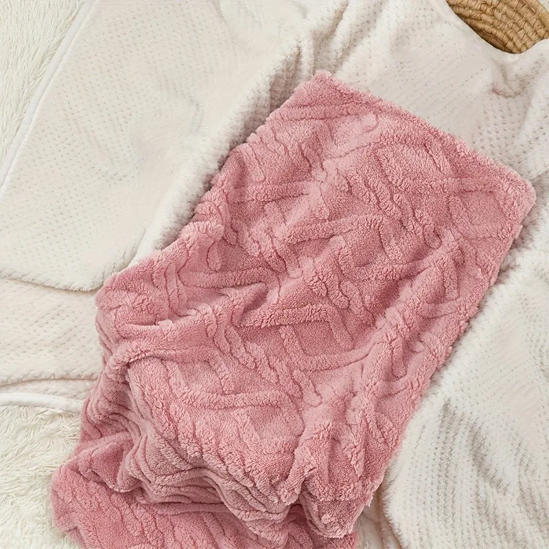 70x100cm Soft Plush Baby Throw Blanket – All Season Flannel Baby Throw Blanket PLUSH Pink 70x100cm
