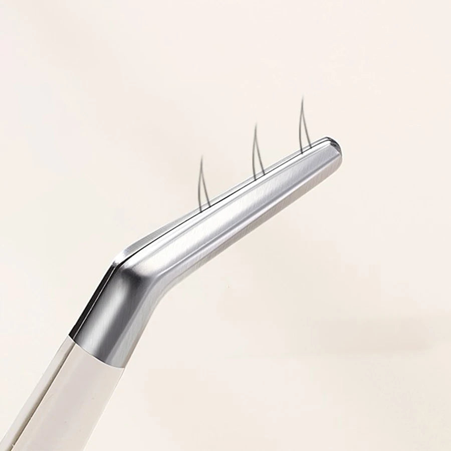 Stainless Steel Eyelash Tweezers for False Lash Grafting Eyelash Tweezers PLUSH