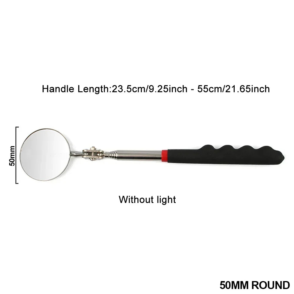 Telescopic Magnetic Pickup Stick & Inspection Mirror Tool Magnetic Pickup Tool PLUSH Round Mirror