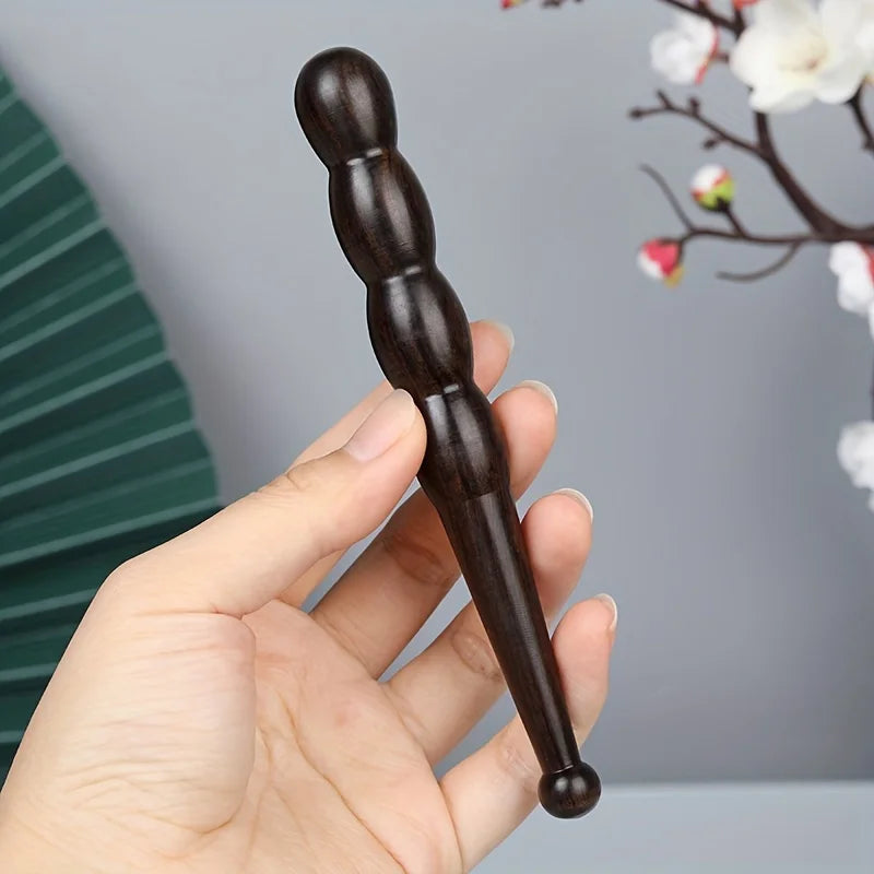 Sandalwood Massage Stick – Acupoint Scraping & Body Tool Body Massage Tool PLUSH Black