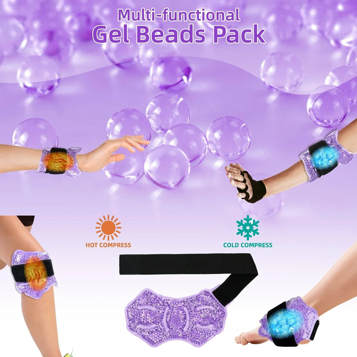 Reusable Hot & Cold Gel Pack – Ankle, Knee, Arm & Leg Wrap Hot Cold Gel Pack PLUSH