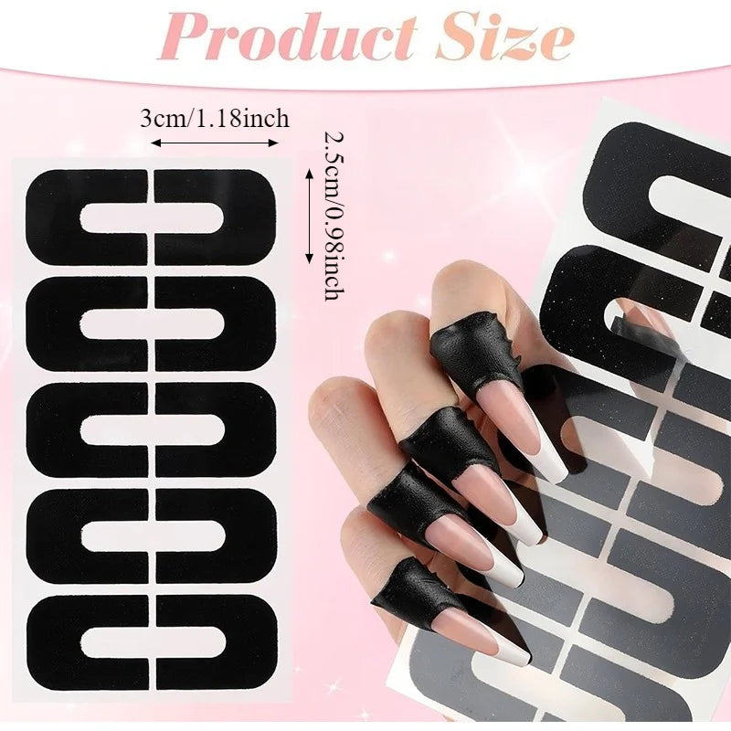 U-Shape Nail Polish Overflow Stickers – Skin Guard 10-50pcs Nail Art Accessory PLUSH