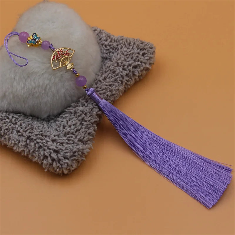 Hanfu Tassel Decoration – Antique Fan Cheongsam Trim | 30cm Garment Tassel Trim PLUSH style 23