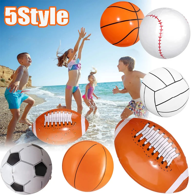 Inflatable Sports Beach Balls 24-Pack – Kids Pool & Beach Toy Inflatable Beach Toy PLUSH