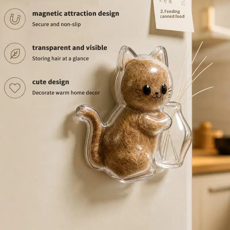 Cat Hair Keepsake Capsule Fridge Magnet – Pet Fur Collector Pet Keepsake Magnet PLUSH